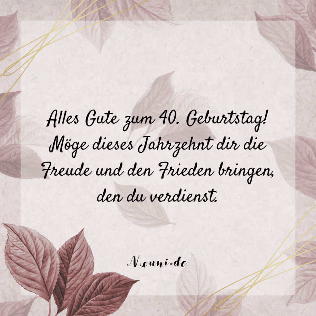 glueckwuensche zum 40 geburtstag