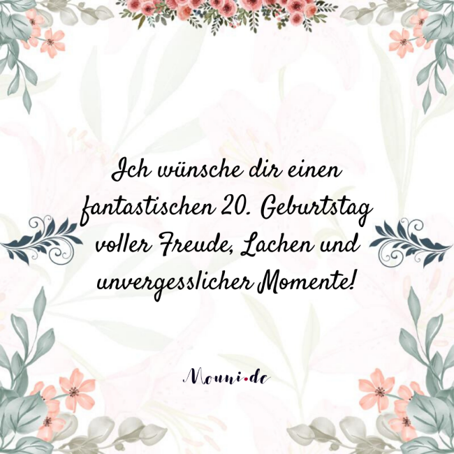 glueckwuensche zum geburtstag 20