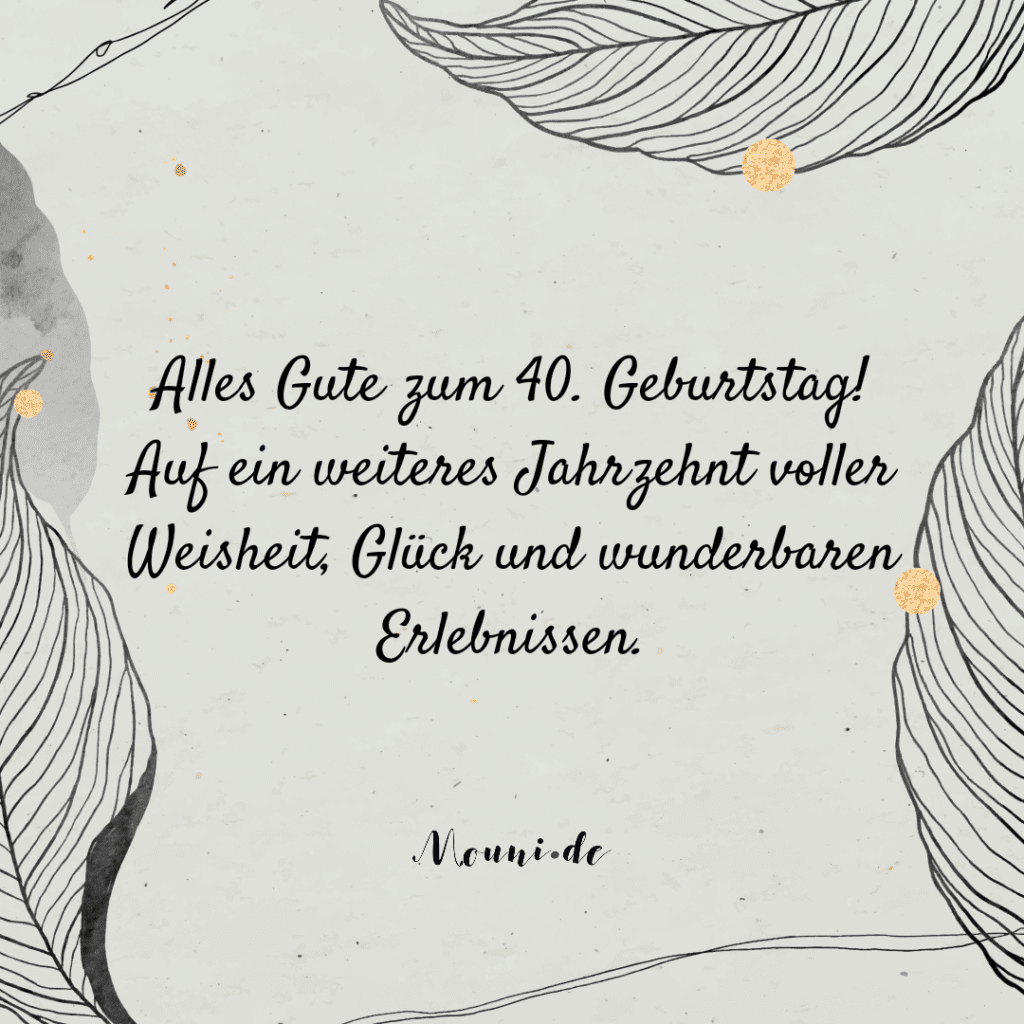 glueckwunsch zum 40. geburtstag