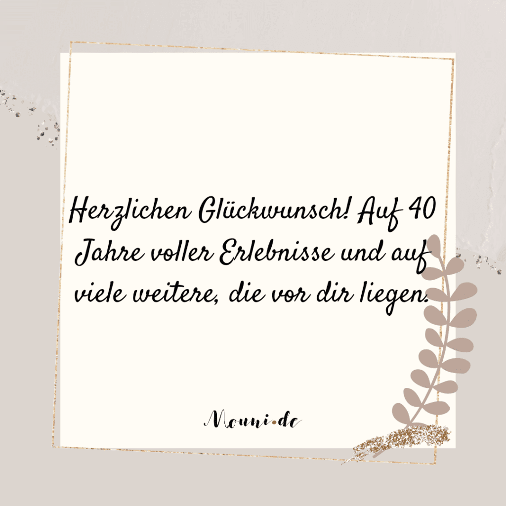 sprueche zum 40 geburtstag 1