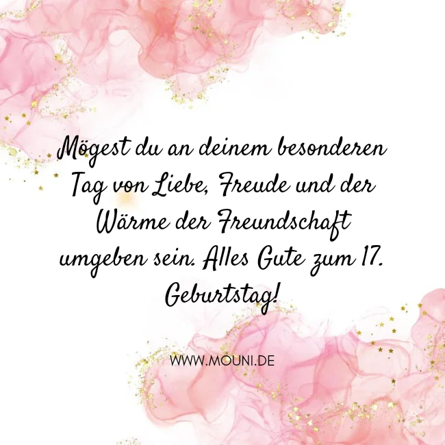 glueckwuensche zum 17. geburtstag