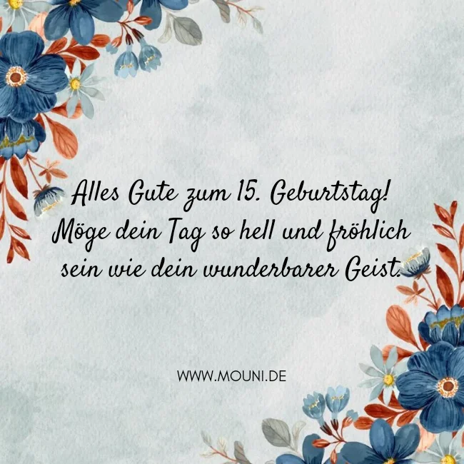 glueckwunsch zum 15. geburtstag