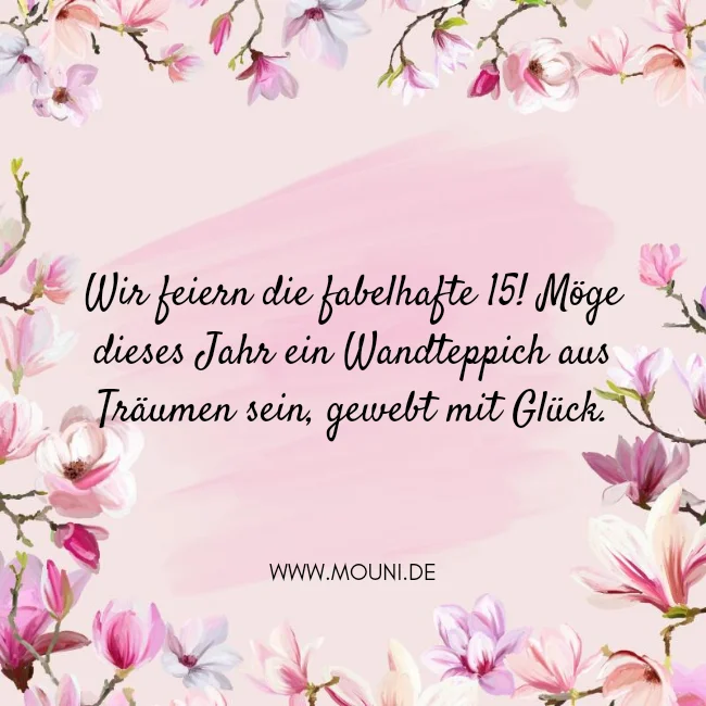 zum 15. geburtstag glueckwuensche