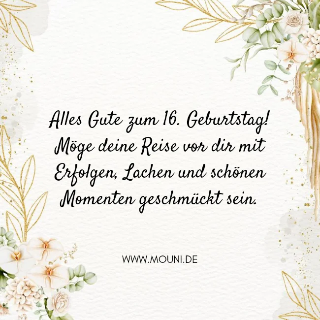 zum 16. geburtstag glueckwuensche