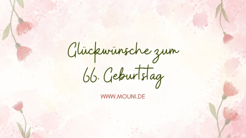 Glueckwuensche zum 66 Geburtstag