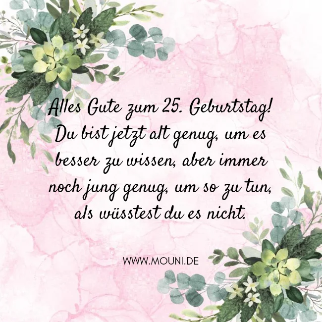 glueckwuensche zum 25 geburtstag bilder