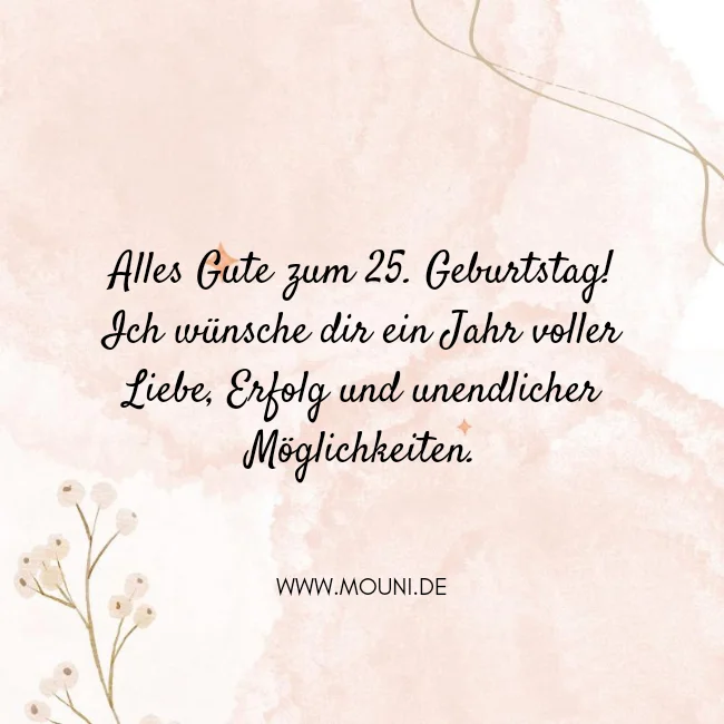 glueckwuensche zum 25 geburtstag von den eltern