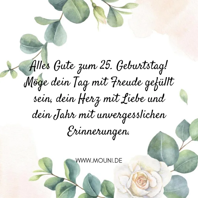 glueckwuensche zum 25. geburtstag enkelin