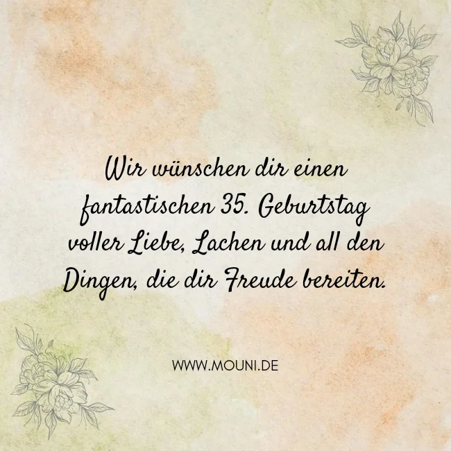 glueckwuensche zum 35 geburtstag fuer die tochter
