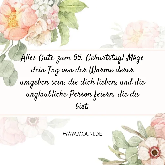 glueckwuensche zum 65 geburtstag eines mannes