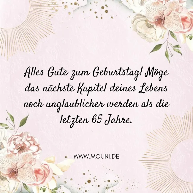 glueckwuensche zum 65 geburtstag mann