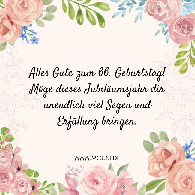 glueckwuensche zum 66. geburtstag frau