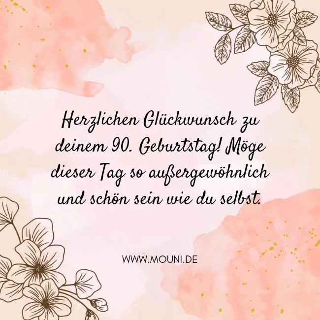 glueckwuensche zum 90 geburtstag frau