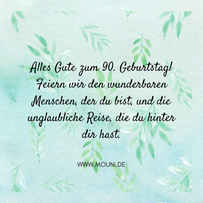 glueckwuensche zum 90 geburtstag kurze