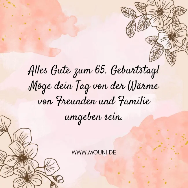 herzlichen glueckwunsch zum 65 geburtstag