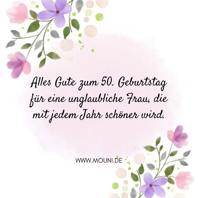 Glueckwuensche zum 50 Geburtstag fuer Frauen – Bilder