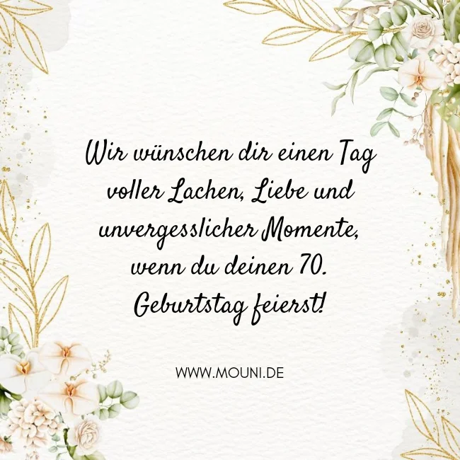 🎂 74+ Schöne Glückwünsche zum 70. Geburtstag für Frauen 💐