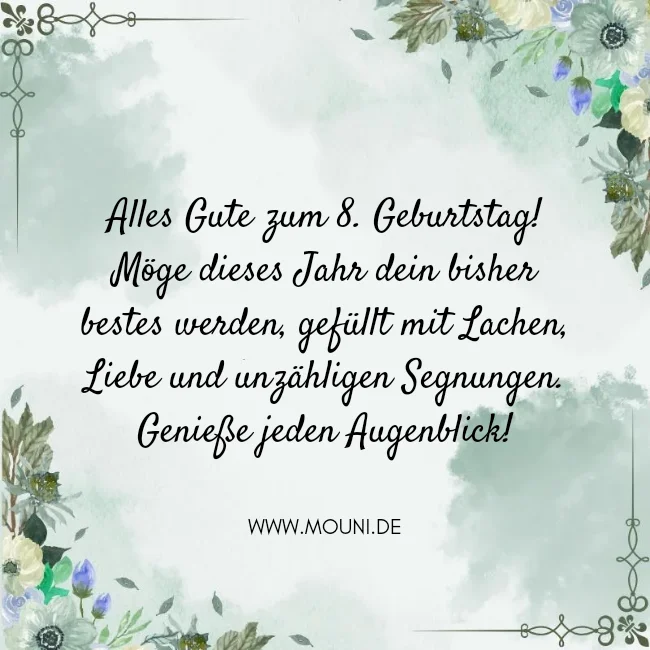 Glueckwuensche zum 8 Geburtstag Bilder