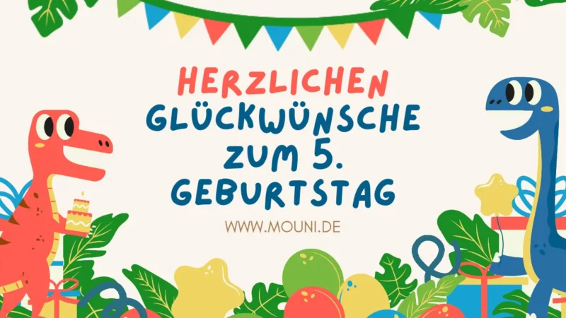 Herzlichen Glueckwuensche zum 5 Geburtstag