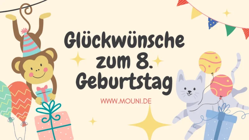 Herzlichen Glueckwuensche zum 8 Geburtstag