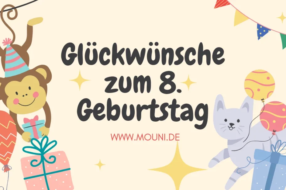 Herzlichen Glueckwuensche zum 8 Geburtstag