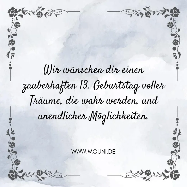 glueckwuensche zum 13 geburtstag der tochter