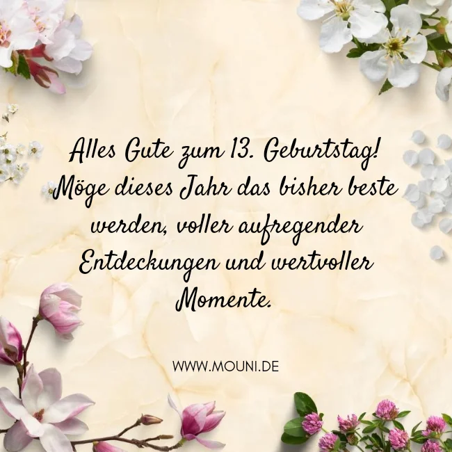 glueckwuensche zum 13 geburtstag enkel