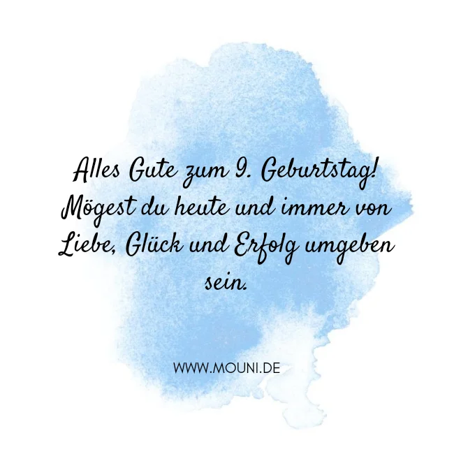 glueckwuensche zum 9 geburtstag bilder