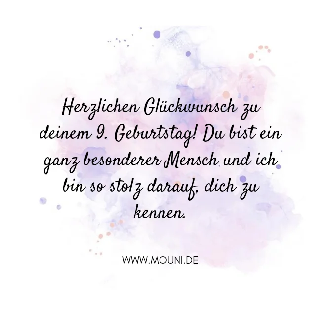 glueckwuensche zum 9 geburtstag