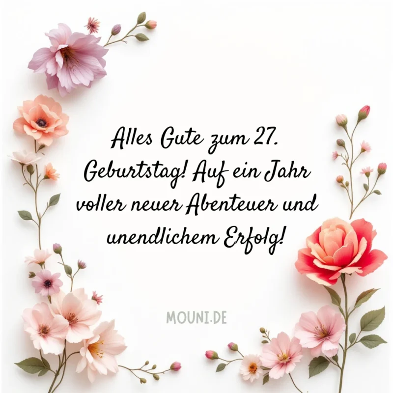 Glückwünsche zum 27. Geburtstag für einen Mann