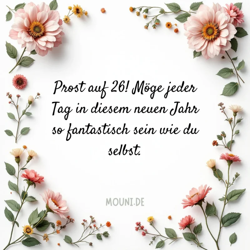 Sprüche zum 26. Geburtstag für Enkelkind