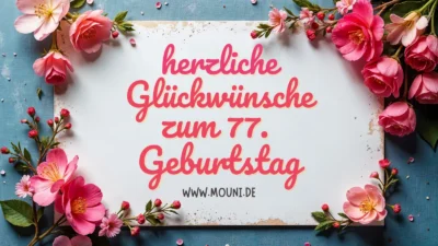 240+ Schöne Glückwünsche zum 77. Geburtstag