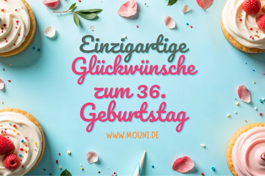 Einzigartige Glückwünsche zum 36. Geburtstag