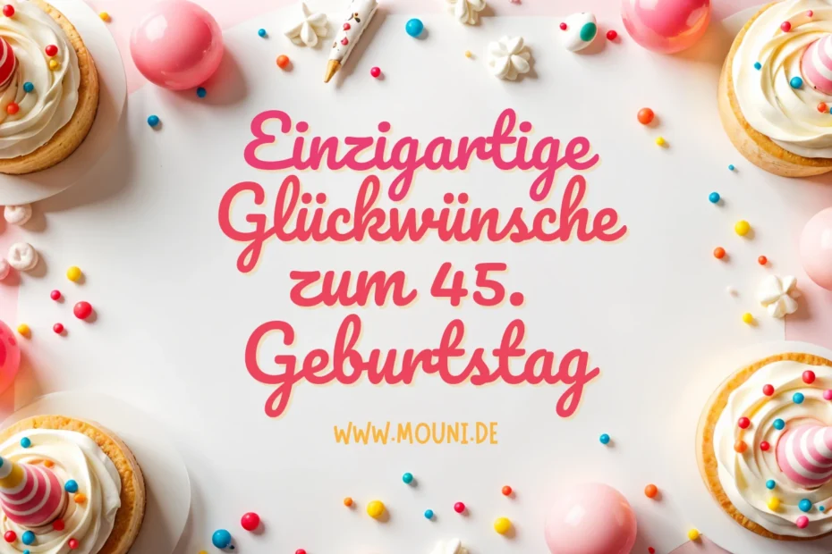 Einzigartige Glückwünsche zum 45. geburtstag