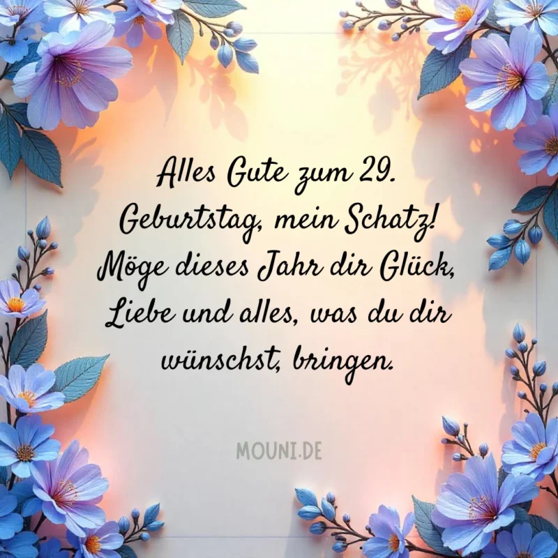 Glückwünsche zum 29. Geburtstag für Enkelkind