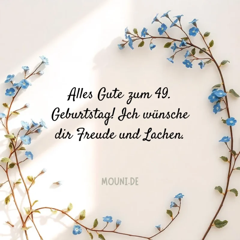 Kurze Glückwünsche zum 49. Geburtstag