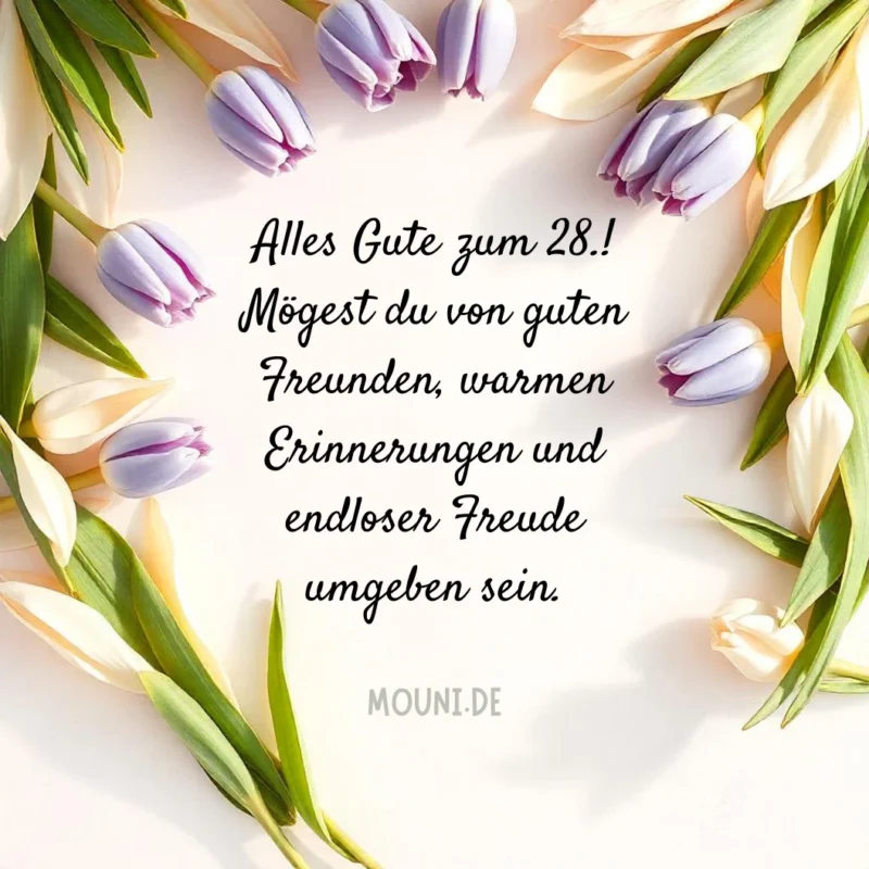 Kurze Sprüche zum 28. Geburtstag