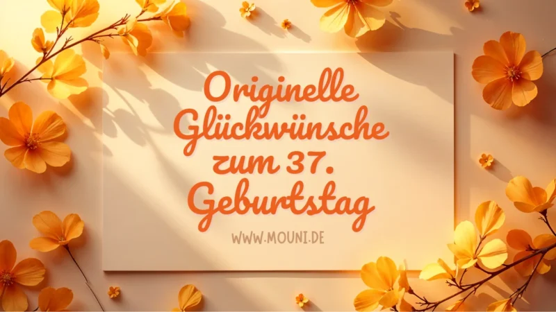 Originelle Glückwünsche zum 37. Geburtstag