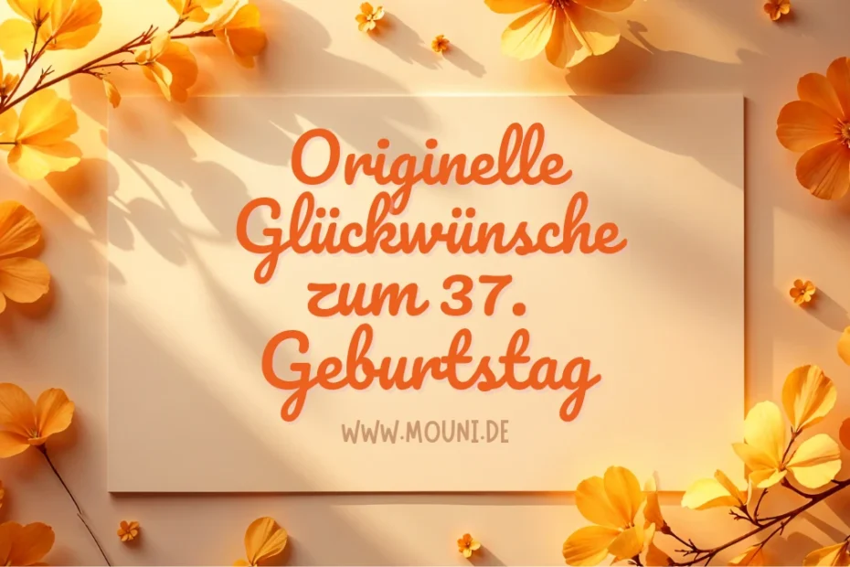 Originelle Glückwünsche zum 37. Geburtstag