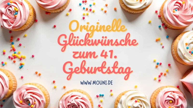 Originelle Glückwünsche zum 41. Geburtstag