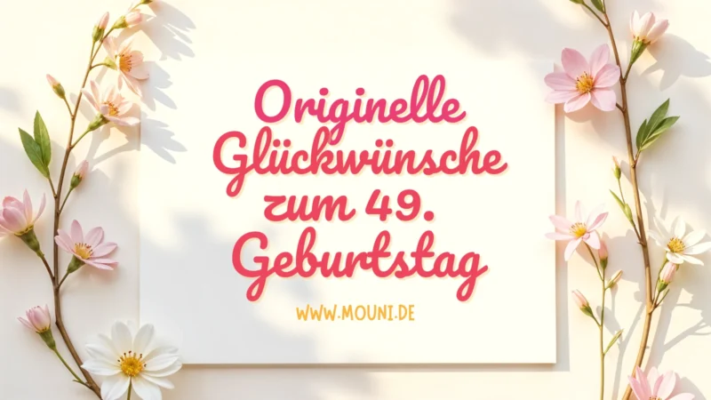 Originelle Glückwünsche zum 49. Geburtstag