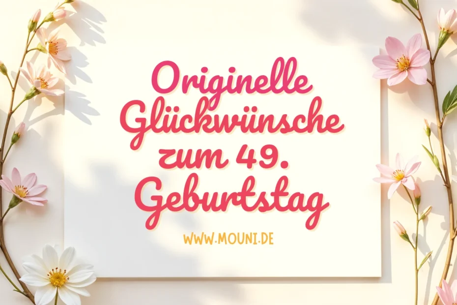 Originelle Glückwünsche zum 49. Geburtstag