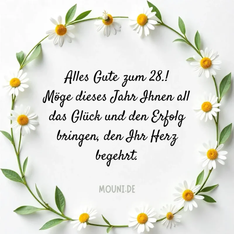 Sprüche zum 28. Geburtstag für einen Mann