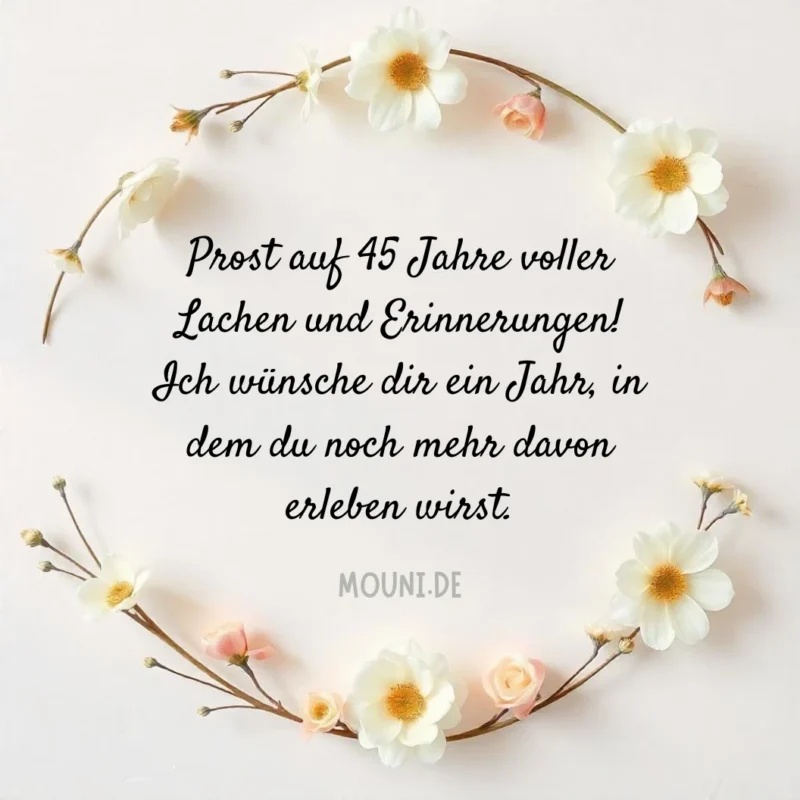 Sprüche zum 45. geburtstag für einen Mann