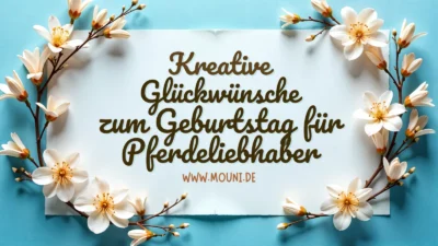 Einzigartige Geburtstagswünsche für Pferdeliebhaber