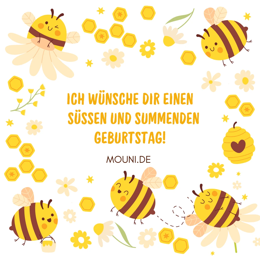 Kurze Geburtstagswünsche für Bienenfreunde