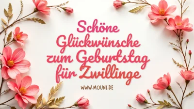 Schöne Geburtstagswünsche für Zwillinge (Original)