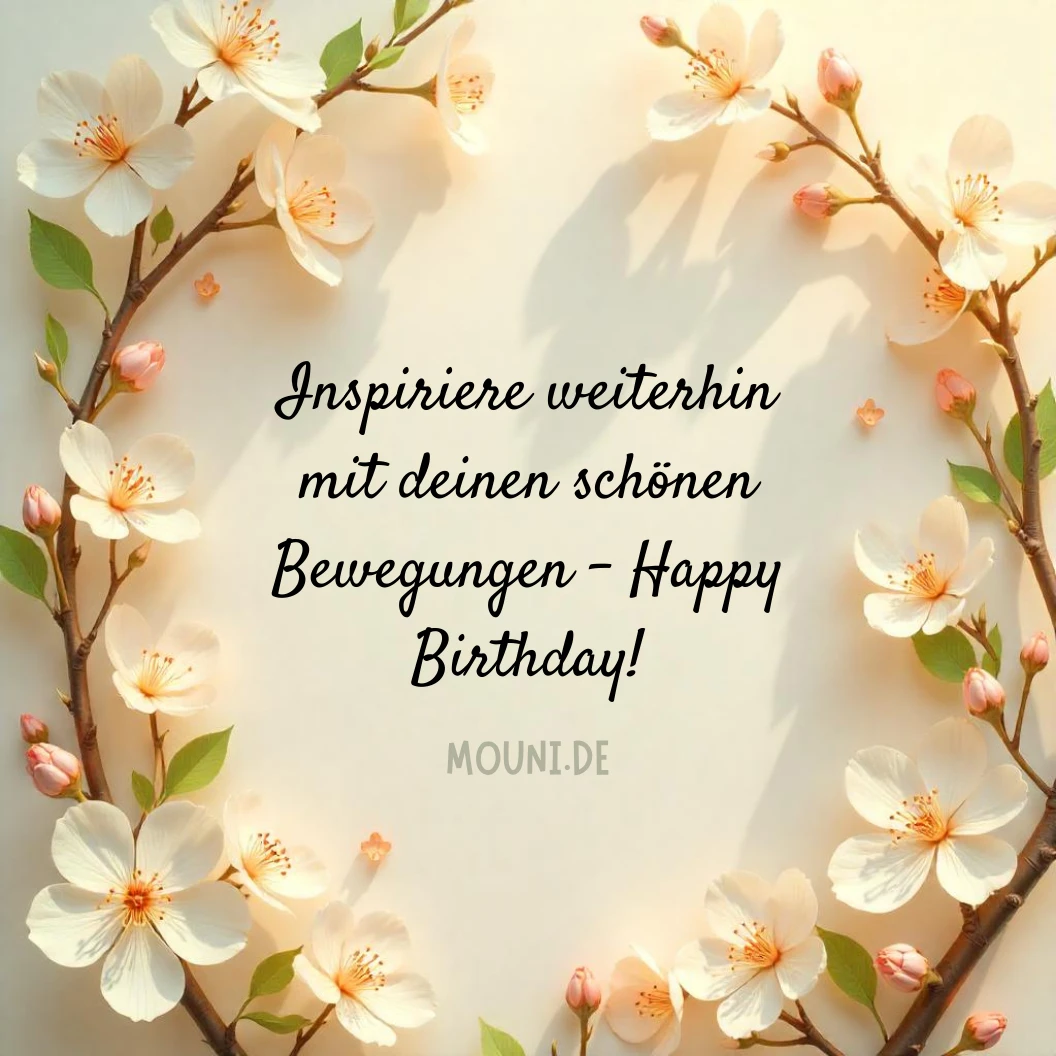 Herzliche Glückwünsche zum Geburtstag für Tänzerin