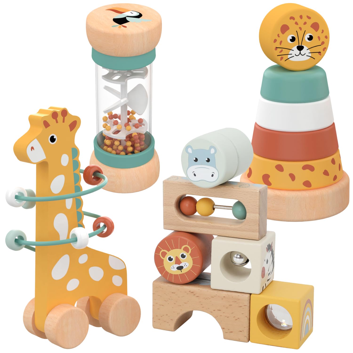 Nene Toys Montessori Holzspielzeug 4-in-1