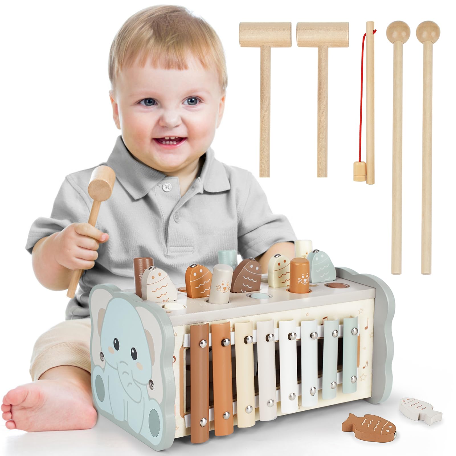 Dinorun Montessori Hammering Toy